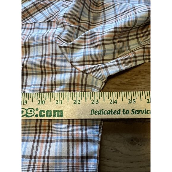 Lariat Western Pearl Snap Plaid Long Sleeve‎ Shirt Size 16 16 1/2 Country VTG - Picture 4 of 11